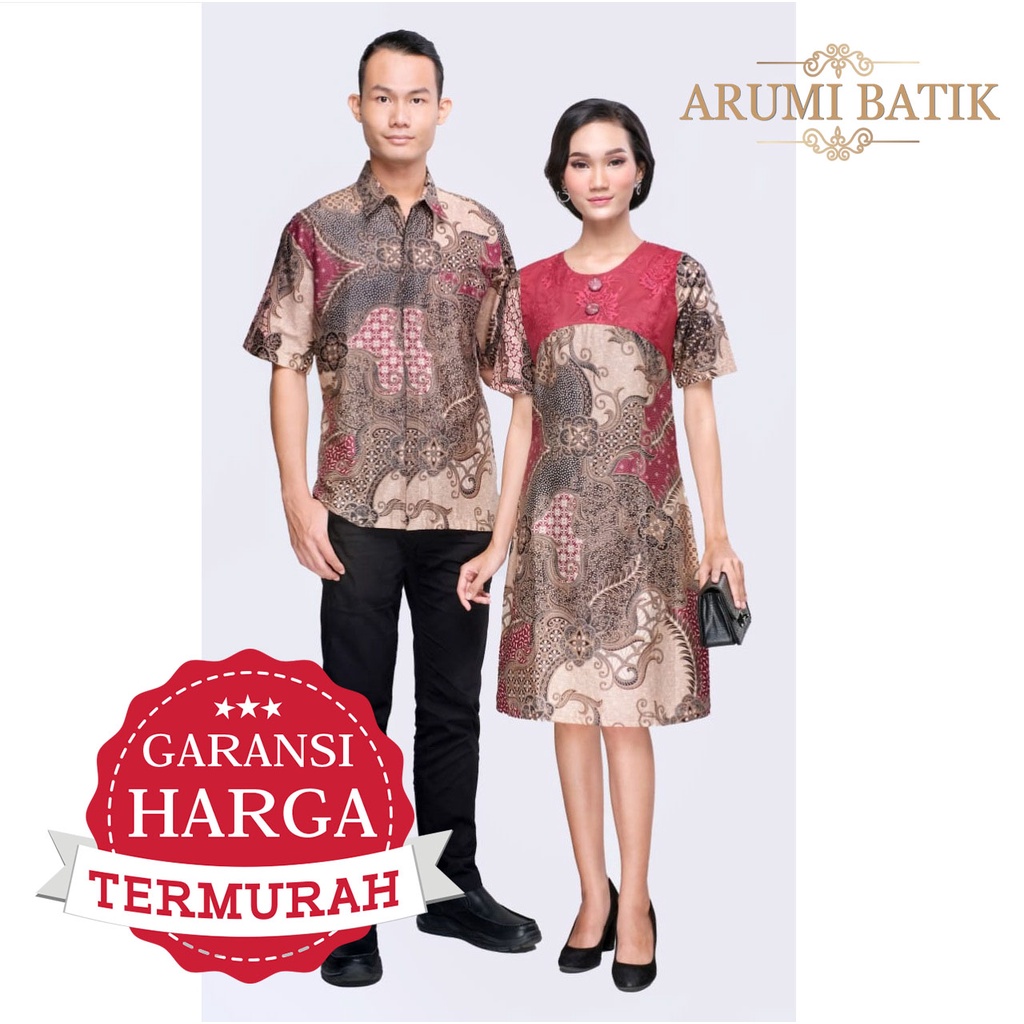Jual Sarimbit Keluarga Seragam Pria Wanita Dress Batik 3177 Sherina ...