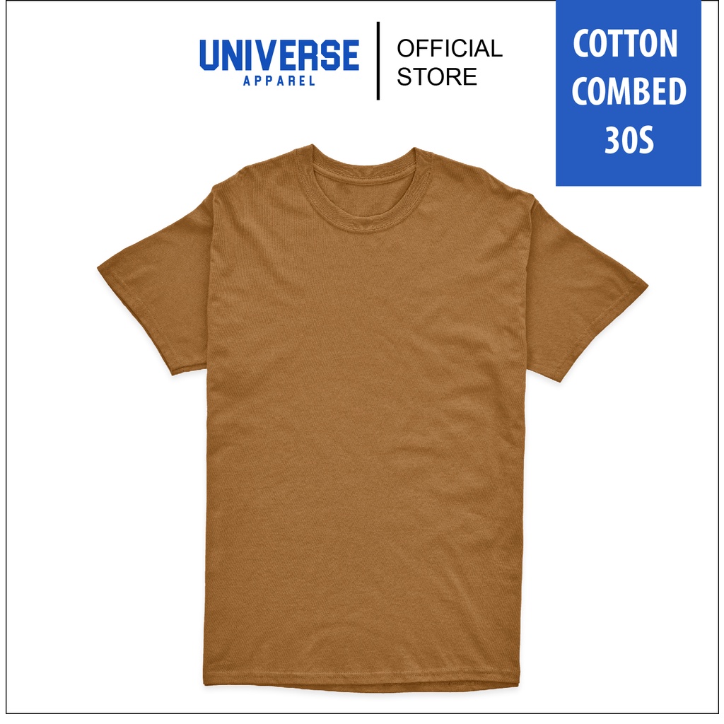 Jual Universe Kaos Polos Basic T Shirt Cotton Combed 30s Coklat Shopee Indonesia