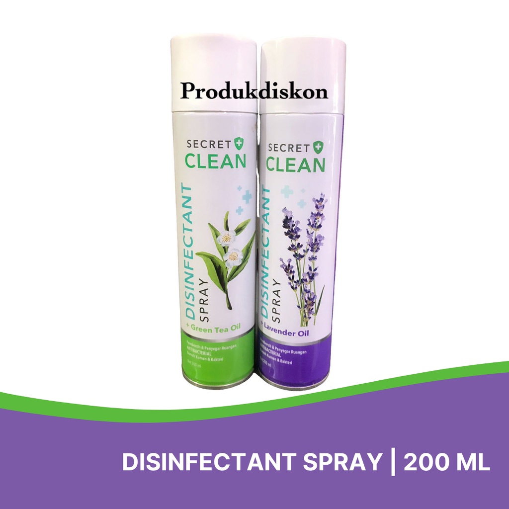 Jual SECRET CLEAN Disinfectant Spray Pembersih & Penyegar Ruangan 200ml ...