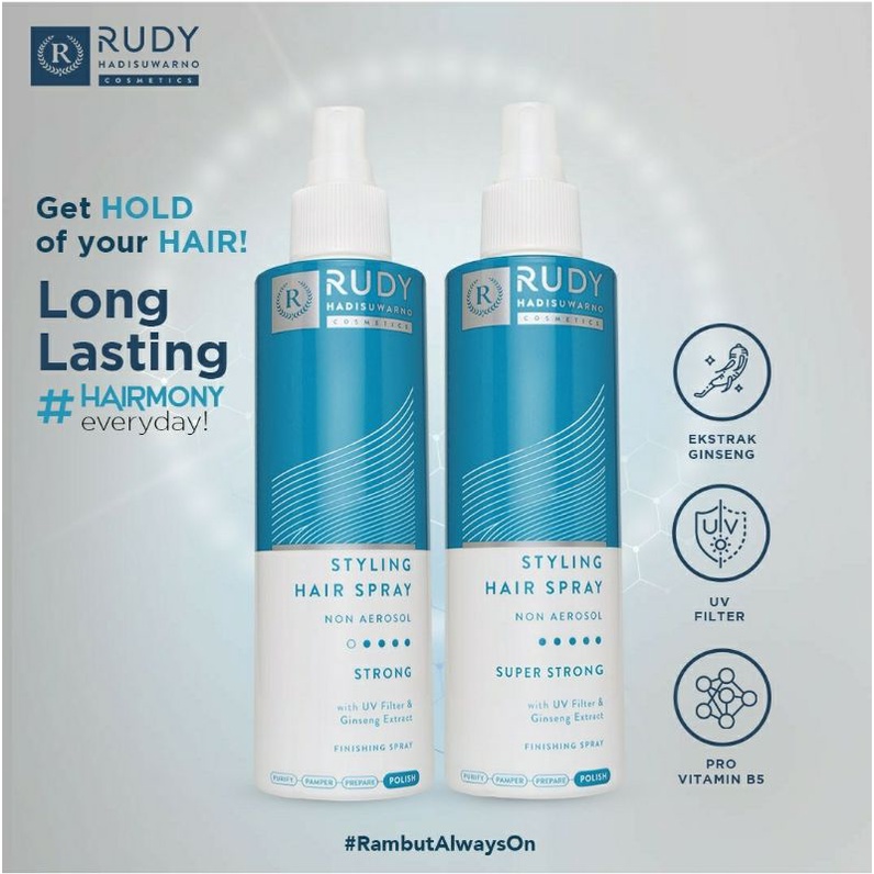 Jual Rudy Hadisuwarno Hair Spray 200 ml (NON AEROSOL) | Shopee Indonesia
