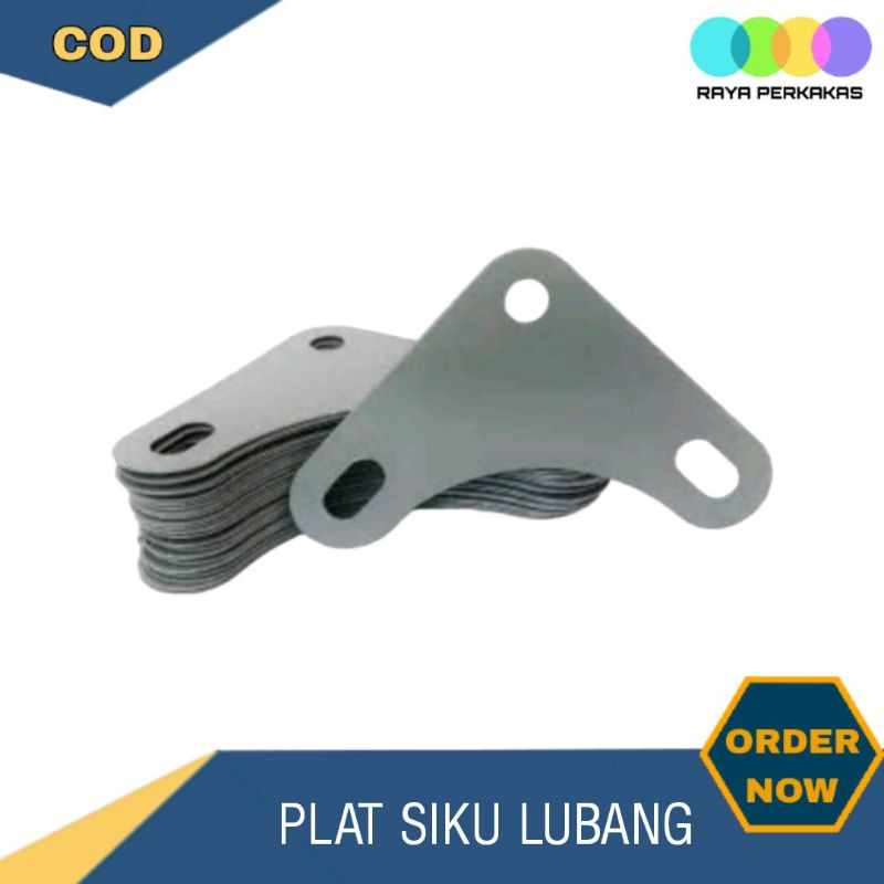 Jual Segitiga Plat Siku Lubang Besi Penyangga Rak Siku Abu Abu Shopee