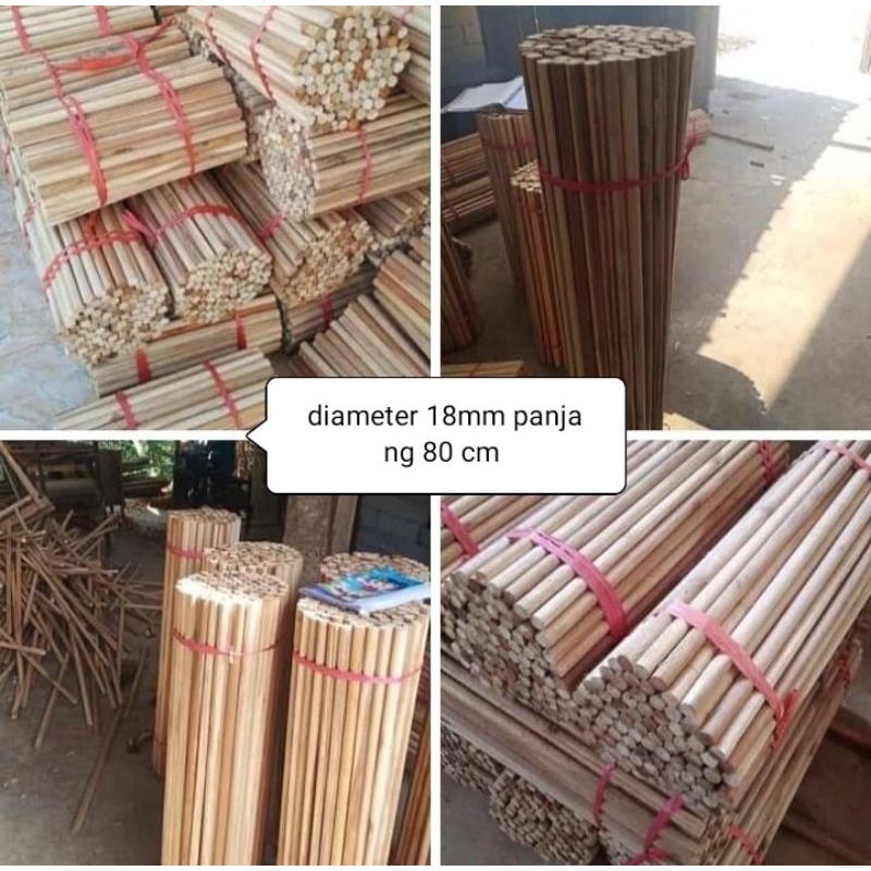 Jual Dowel Kayu Bulat Batang Ukuran Mm Panjang Cm Shopee Indonesia