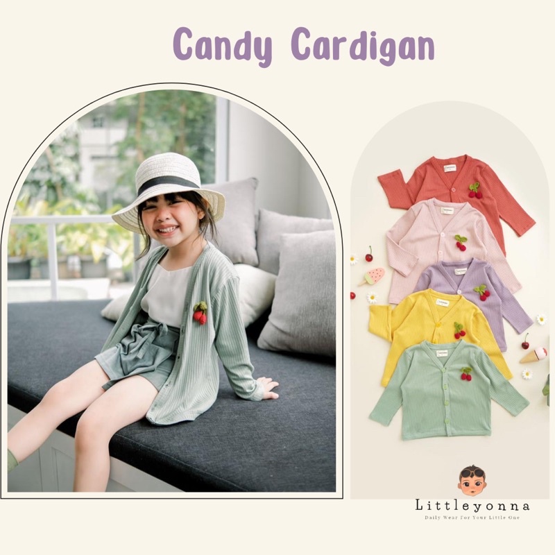 Little M Bear Print Cardigan Anak Perempuan main image 1