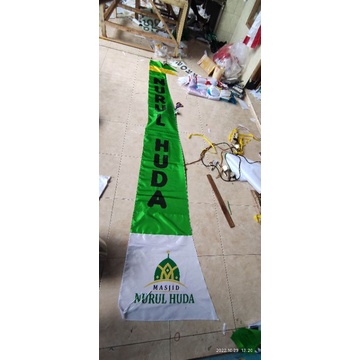 Jual Umbul Umbul Custom Nama Dan Logo Cetak Bendera Custom Ukuran Meter Satuan Shopee