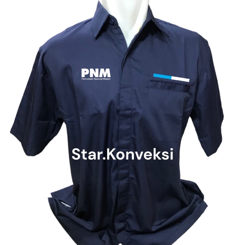 Jual Seragam Dinas Kerja Kemeja Pdh Baju Bumn Pnm Permodalan Nasional Madani Warna Navy Biru