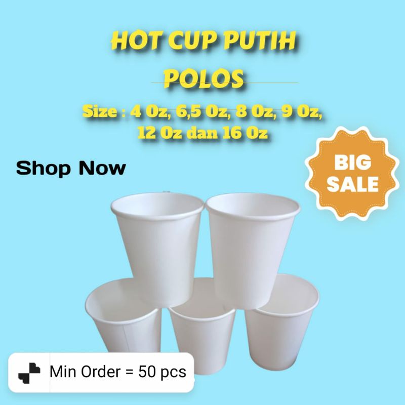 Jual Paper Hot Cup Polos Putih | Shopee Indonesia