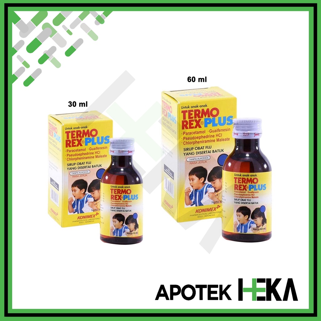 Jual Termorex Plus 30 ml / 60 ml - Sirup Batuk Pilek Anak (BANDUNG ...