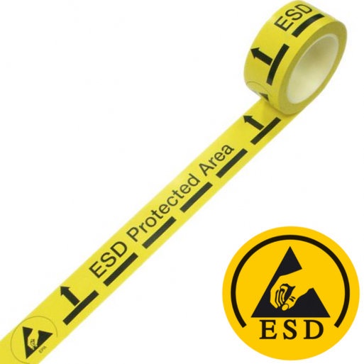 Jual Tape "ESD Protected Area" 48mm x 22m ESD Marking Tape Shopee