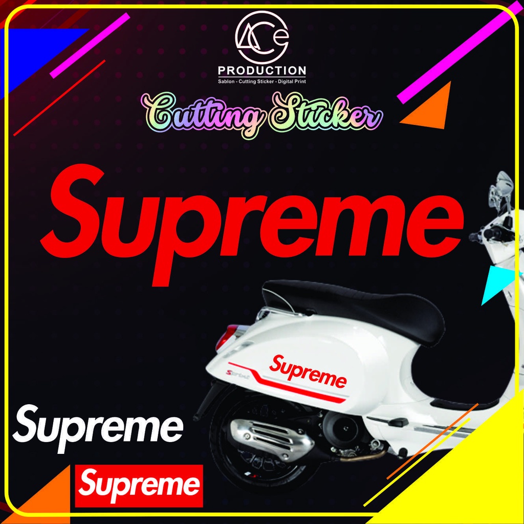 Jual sticker outlet supreme