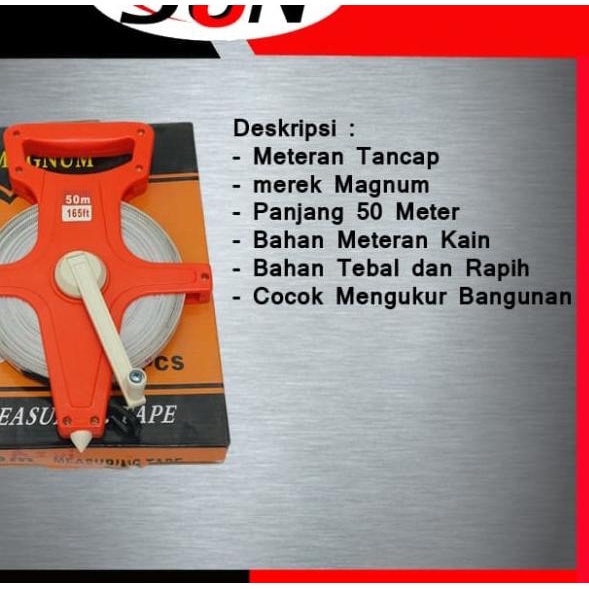 Jual meteran 50 Meter | Meteran Roll 50 Meter | Meteran Tancap | Shopee ...
