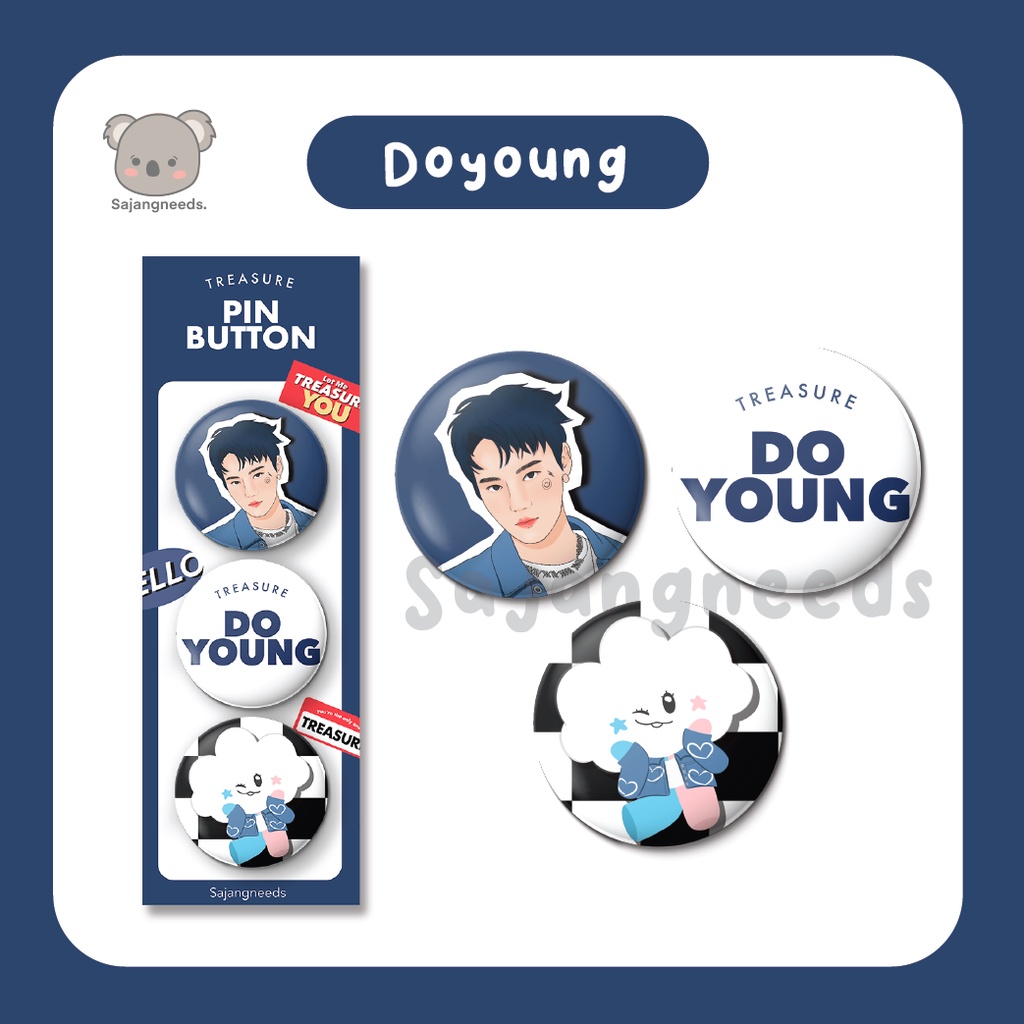 Jual Treasure Hello Pin Button Set Shopee Indonesia