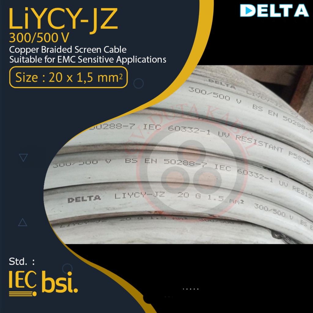 Jual Kabel LiYCY-JZ 20x1,5 mm2 DELTA /20x1,5mm2/20x1.5 mm2/20 x 1.5mm2 ...