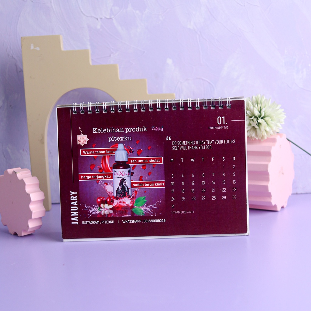 Jual Kalender Meja 2024 Custom Kalender Spiral Custom Kalender A5 Shopee Indonesia 