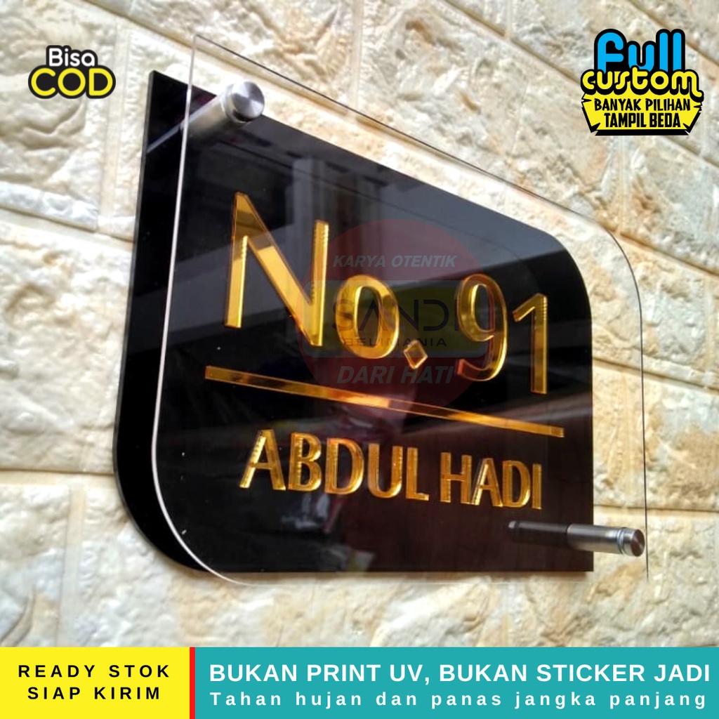 Jual PAPAN NOMOR RUMAH BAHAN AKRILIK - NOMER RUMAH - NO RUMAH ACRYLIC ...