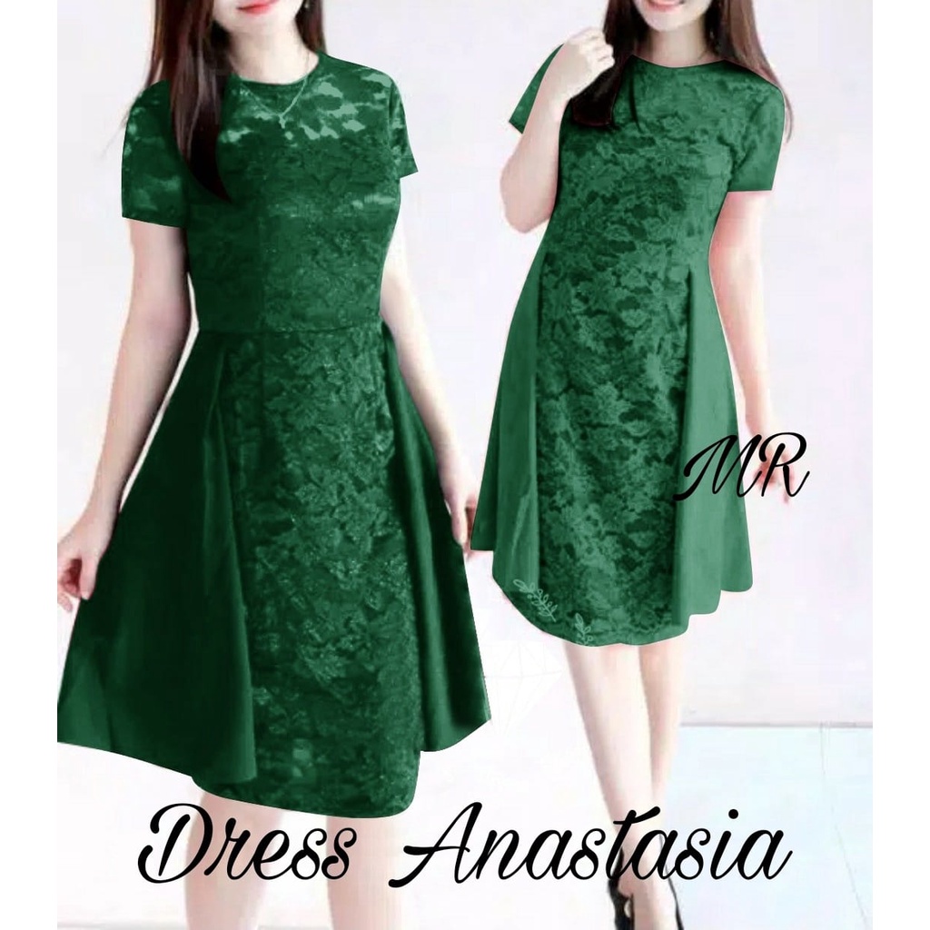 Jual Ada Real Pic Midi Dress Anastasia Corneli Kombi Layer Moscrepe 4