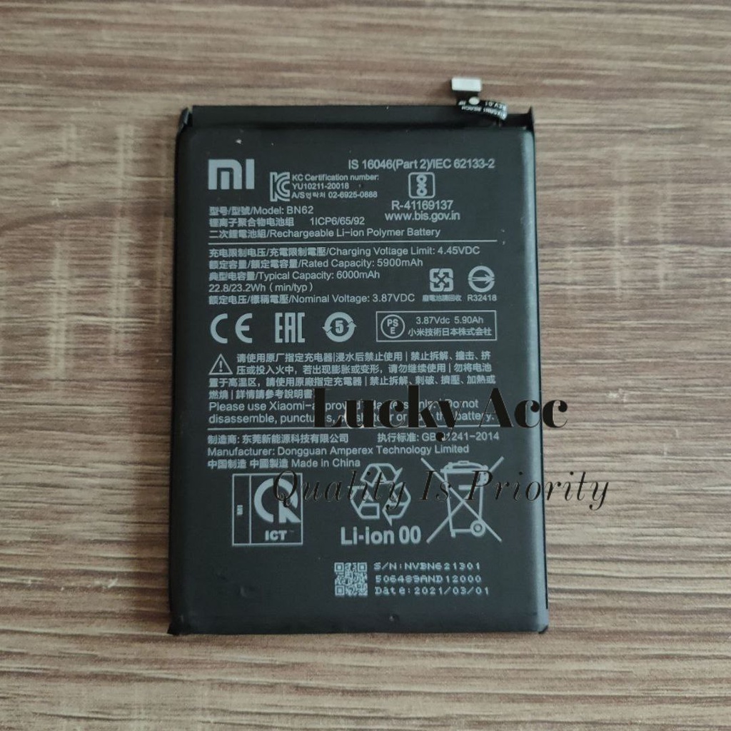 Jual Baterai Baterai Hp Redmi 9T J19S M2010J19SG M2010J19SY Kode Model BN62  BN 62 Batrei Batrai Xiaomi Redmi 9T Bateray Battery Tanam Xiomi Xiao Mi Redmi  9T | Shopee Indonesia