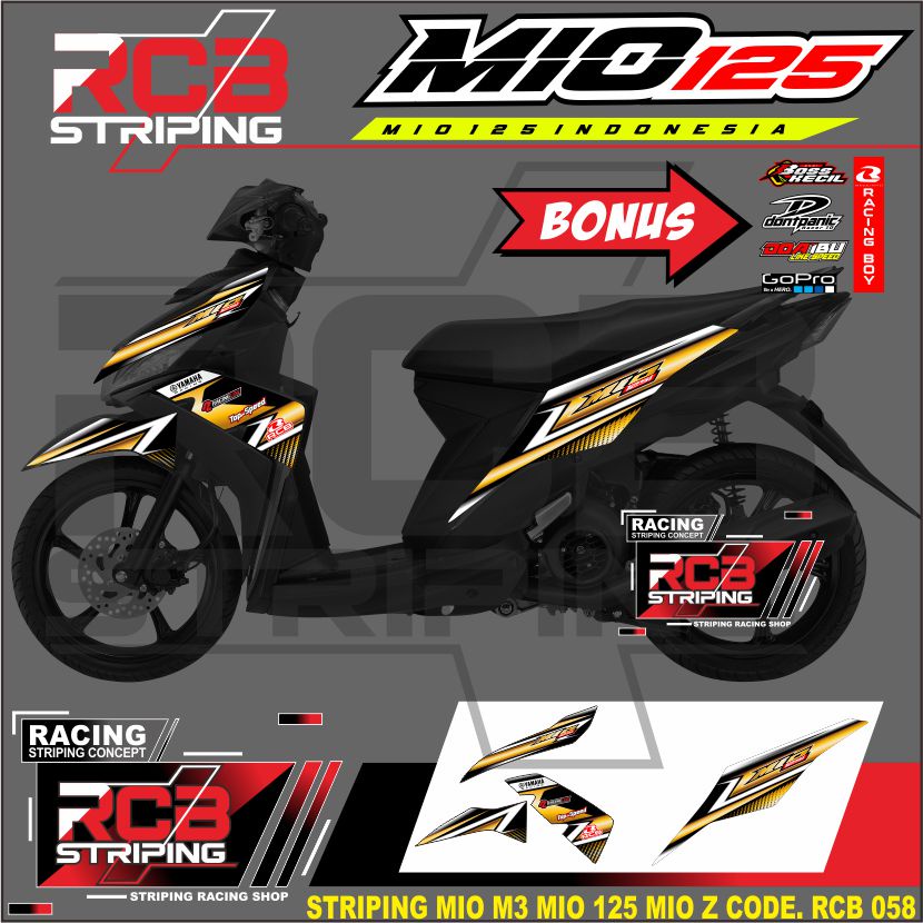 Jual Stiker MIO M3 / Mio Z 125 Tahun 2014 2015 2016 2017 2018 2019 2020 ...