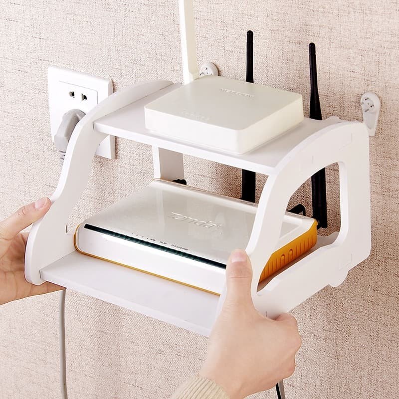 Jual Rak Dinding Router WIFI Rak Penyimpanan Set Top Box TV | Shopee ...