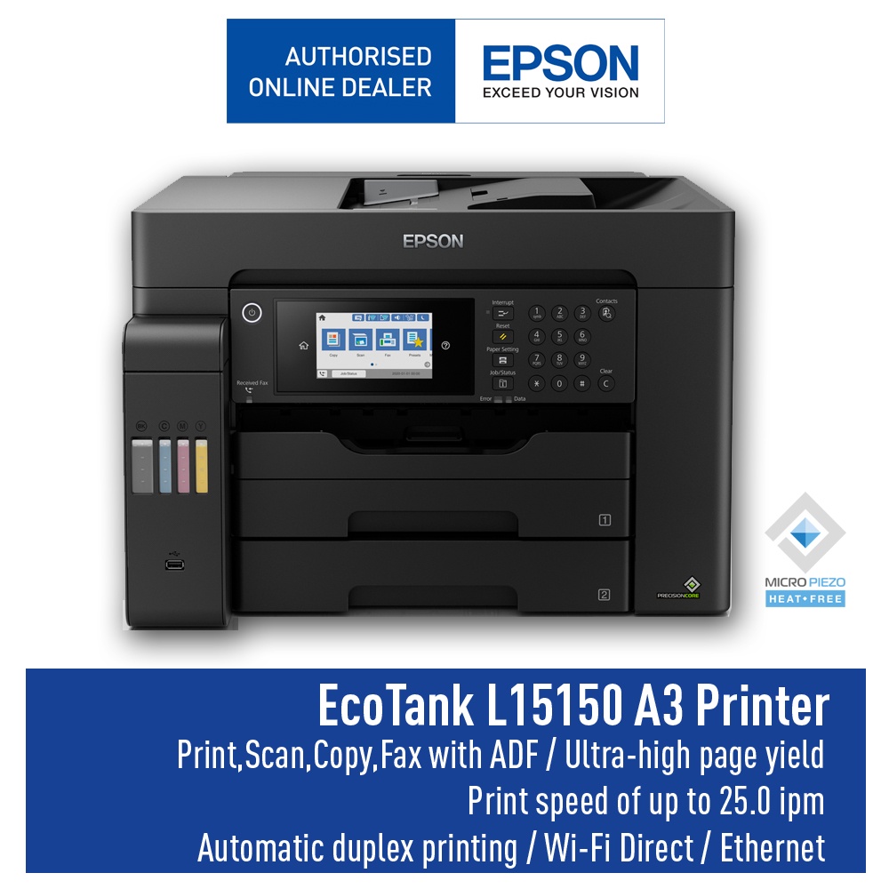 Jual Printer Epson Ecotank L15150 A3 Wi Fi Duplex All In One Ink Tank Shopee Indonesia 1890