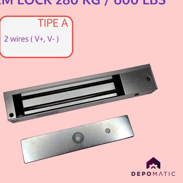 Jual Electromagnetic EM Magnetic Door Lock Mlock 600 Lbs 280 Kg Polos ...