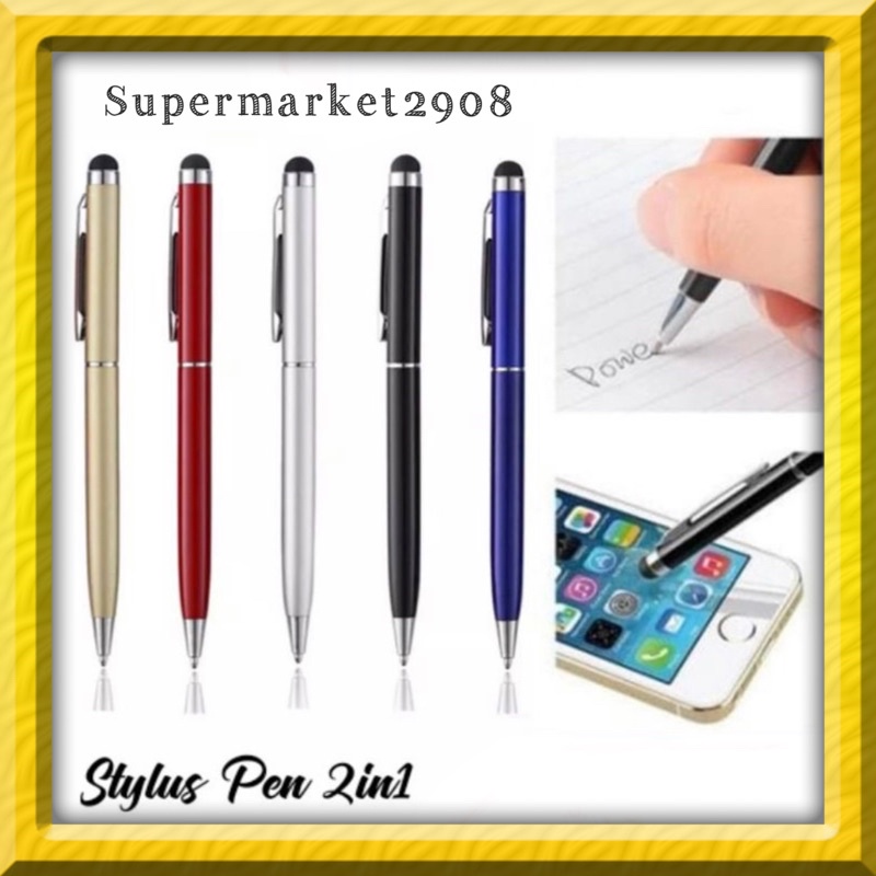 Jual Stylus Pen 2IN1 Ballpoint Pulpen Smartphone HP Touch Screen