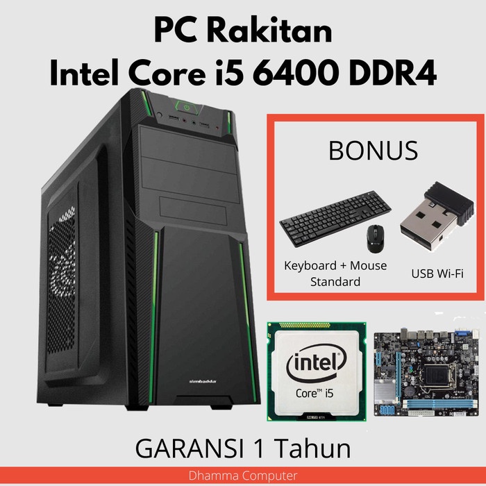 Jual PAKET CPU PC RAKITAN Komputer Kantor Intel Core i5 6400 DDR4