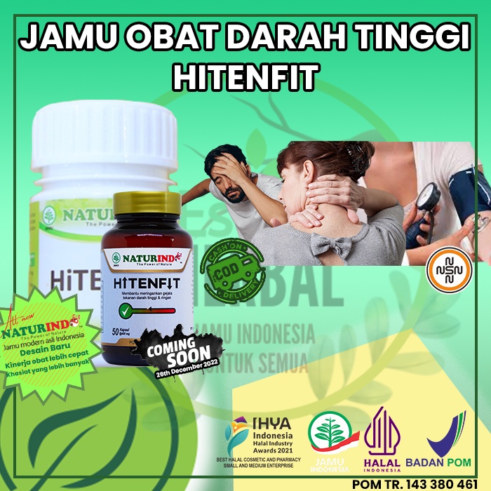 Jual Obat Penurun Tekanan Darah Tinggi Hipertensi Hitenfit Naturindo