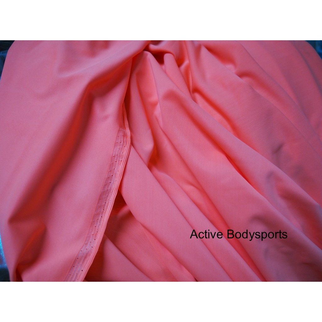 Jual Kain Spandex Lycra Semi Glossy Warna Salmon Bahan Baju Renang