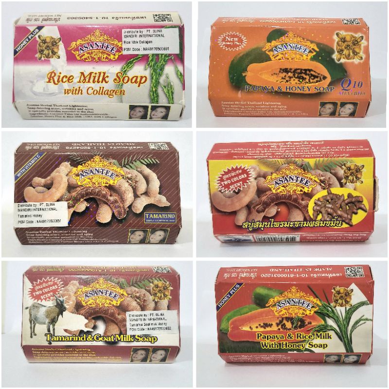 Jual Sabun ASANTEE THAILAND ORIGINAL 125 gr Pepaya Rice Milk Collagen