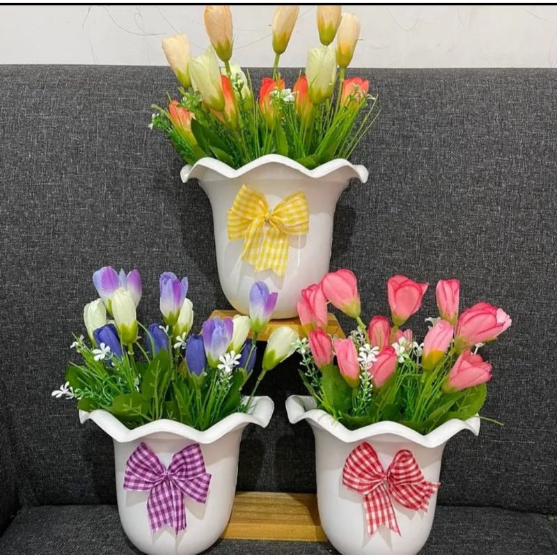 Jual Bunga Hias Dinding Artificial Bunga Tulip Dinding Shopee Indonesia