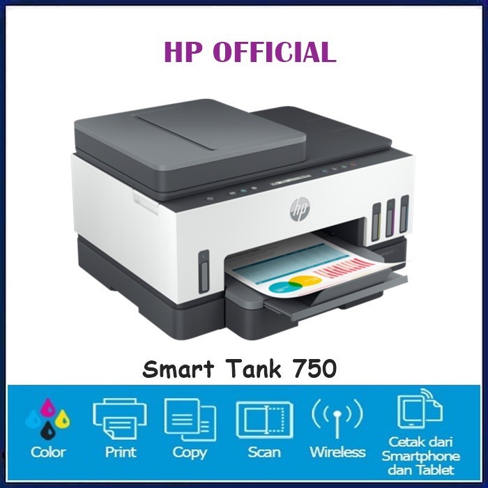 Jual Printer Hp Smart Tank All In One Adf Wireless Garansi Resmi Shopee Indonesia