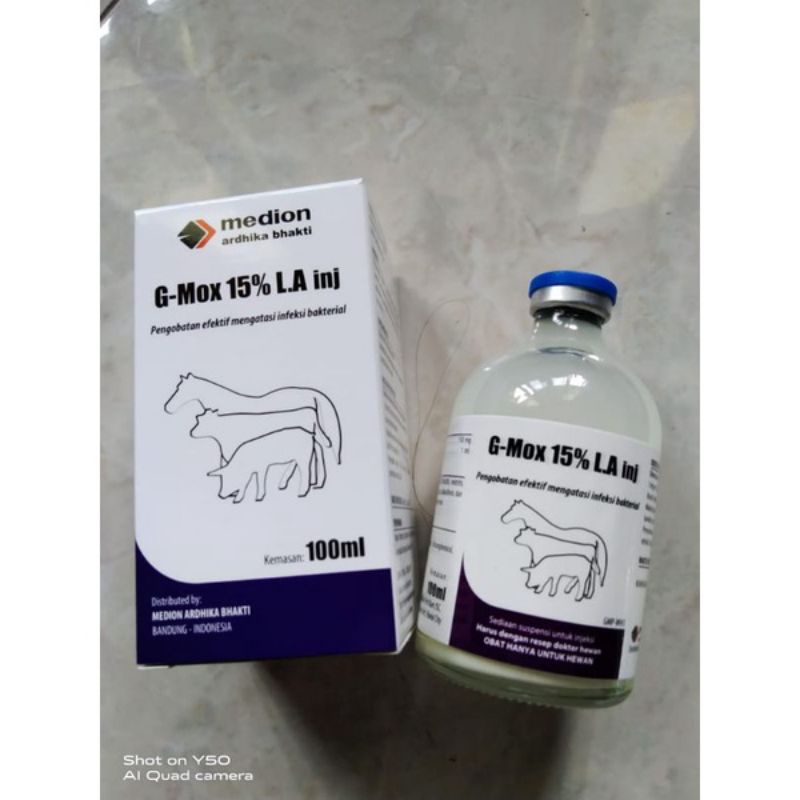Jual G MOX 15% LA INJEKSI // ANTI BIOTIK HEWAN // MEDION | Shopee Indonesia