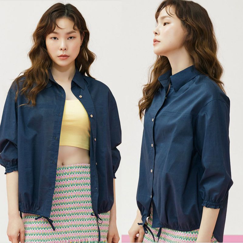Jual Lapi*f navy shirt (Tali serut) | Shopee Indonesia