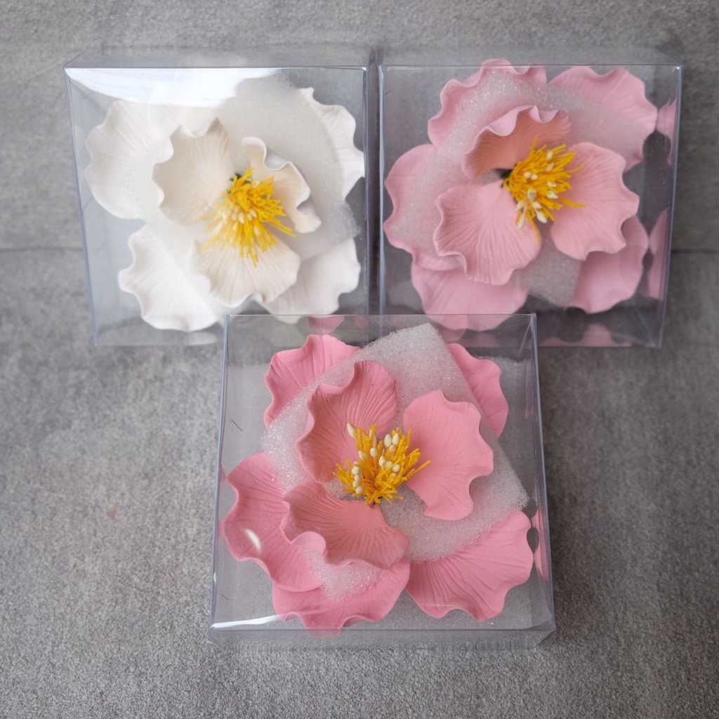 Jual NEW// BUNGA GUMPASTE TOPPER / OPEN ROSE 8cm HIASAN DEKORASI KUE ...