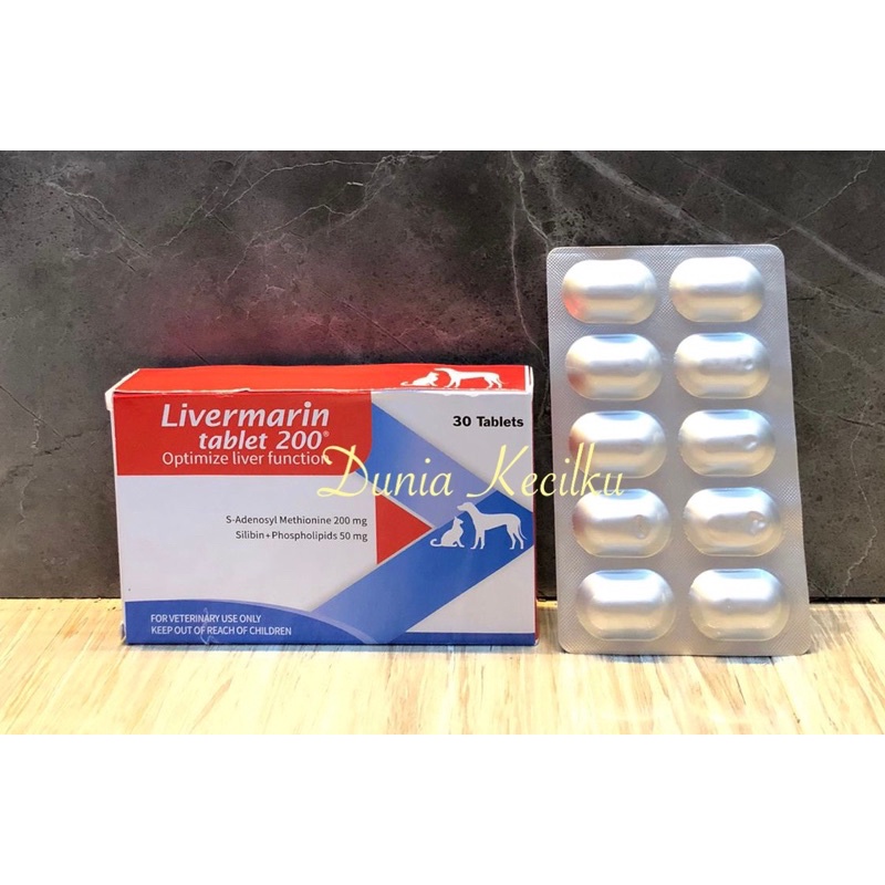 Jual Livermarine 200mg Liver Supplement Tablets Cats & Dogs Hepatic