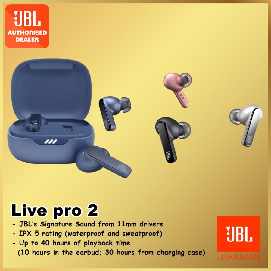 Jual JBL Live Pro 2 True Wireless Noise Cancelling Earbuds TWS Live ...