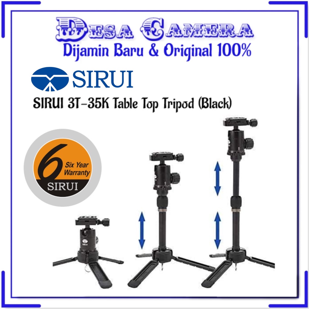 Jual SIRUI 3T35K Table Top Tripod (Black) Shopee Indonesia