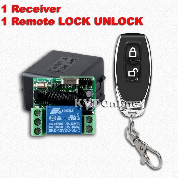 Jual Wireless RF Relay 12V 433MHz Lock Unlock 1 Remote Shopee Indonesia