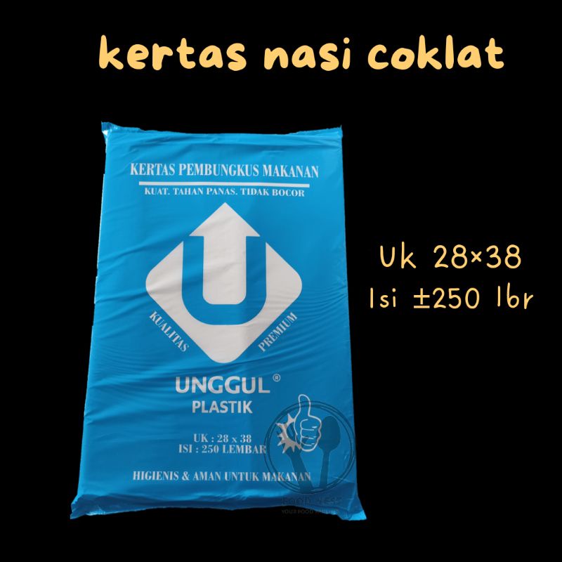 Jual Kertas Nasi Coklat Kertas Pembungkus Nasi Coklat Isi Lembar Persegi Panjang Bungkus