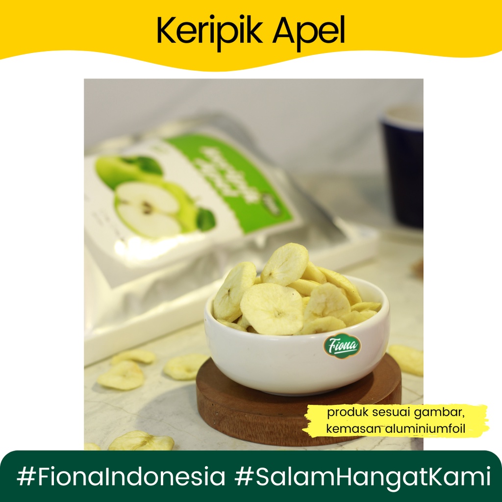 Jual Fiona Keripik Buah Apel Netto 50 Gram Oleh2 Khas Malang Shopee