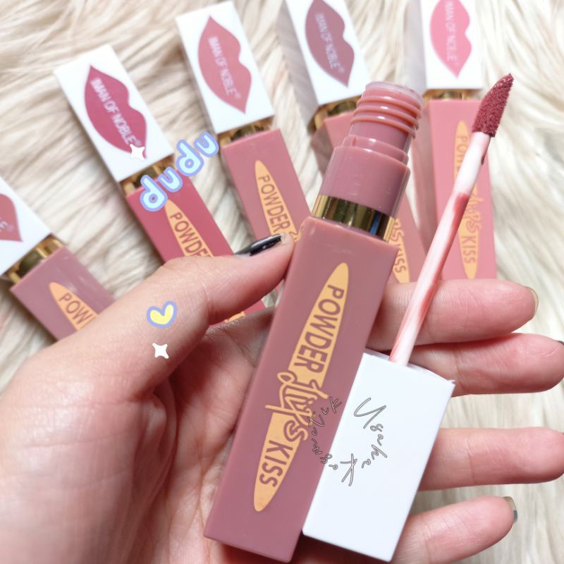 Jual Lip Gloss IMAN OF NOBLE Matte Powder Lips Kiss Shopee Indonesia