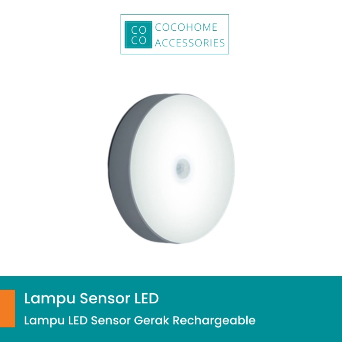Jual Lampu LED Sensor Gerak Bulat Rechargeable | Shopee Indonesia