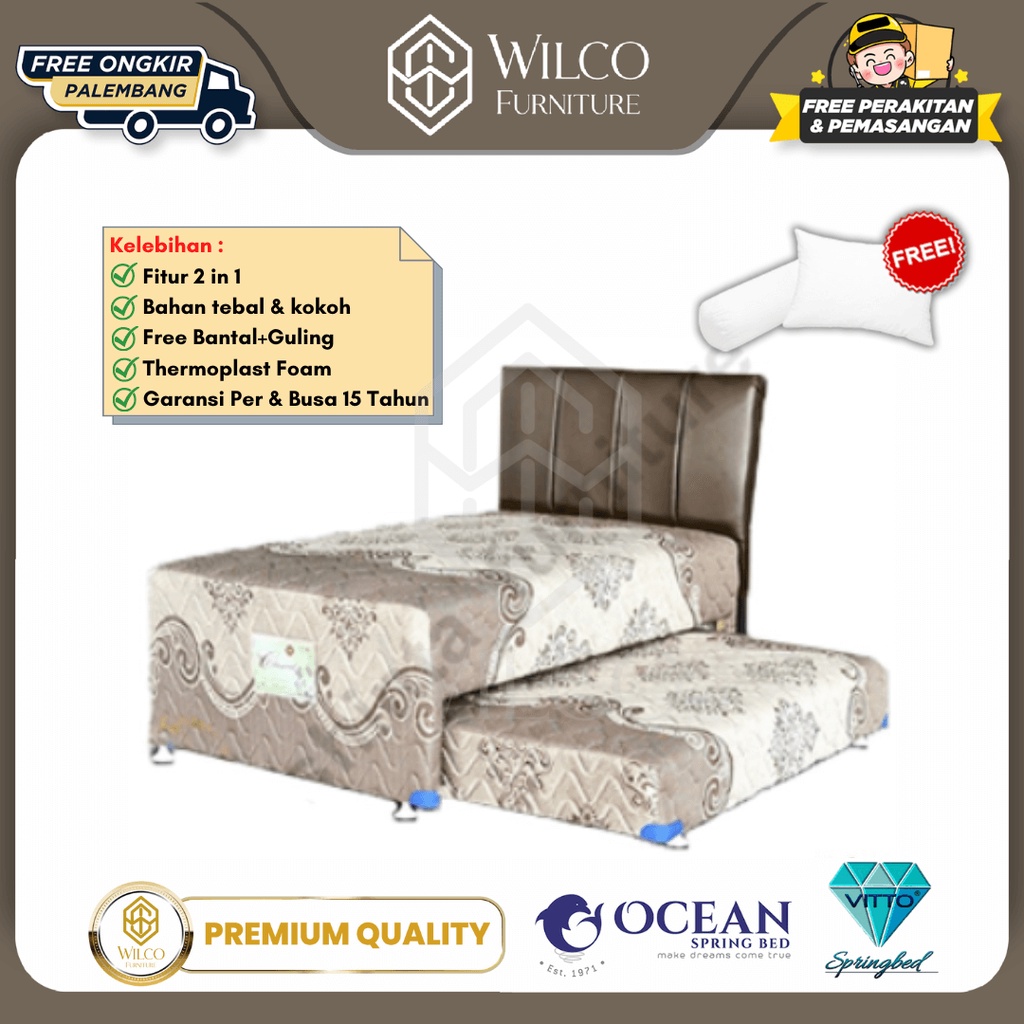 Jual Springbed Bed sorong Ocean Vitto kasur 2 in 1 Classic 120 x 200 ...