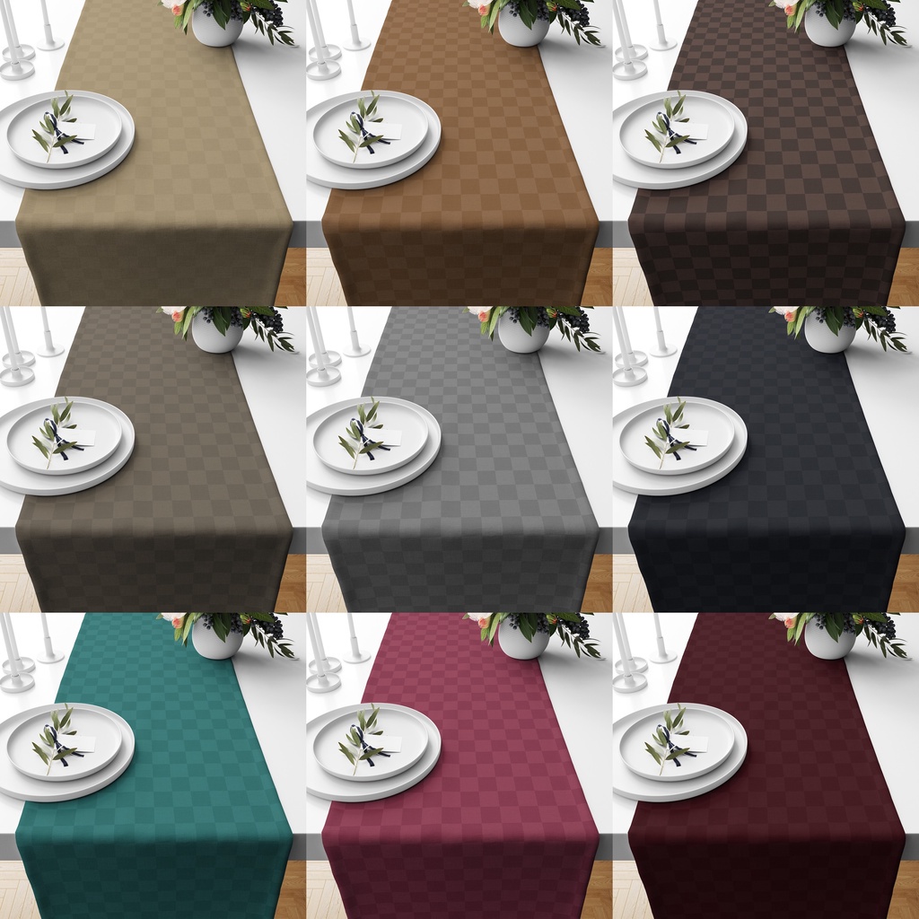 Jual TAPLAK MEJA TABLE RUNNER EMBOSS MOTIF CHESS KOTAK 140X40 DAN ...