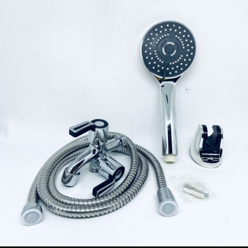Jual paket shower mandi set, hand shower kran cabang, sower mandi kran