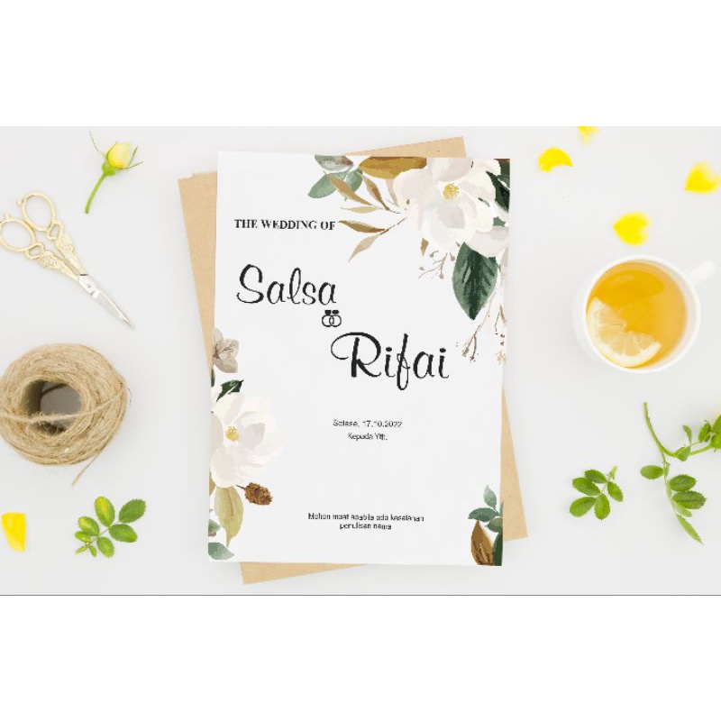 Jual Undangan pernikahan rustic|undangan murah|undangan aestetic ...