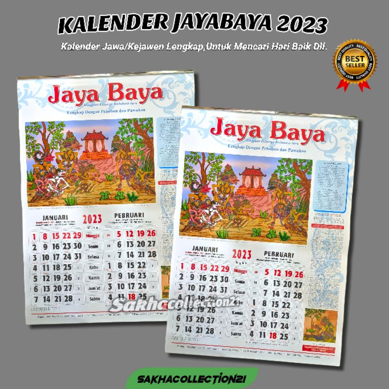 Jual Kalender Jayabaya Jawa Kejawen Tahun 2023 Lengkap Shopee Indonesia 