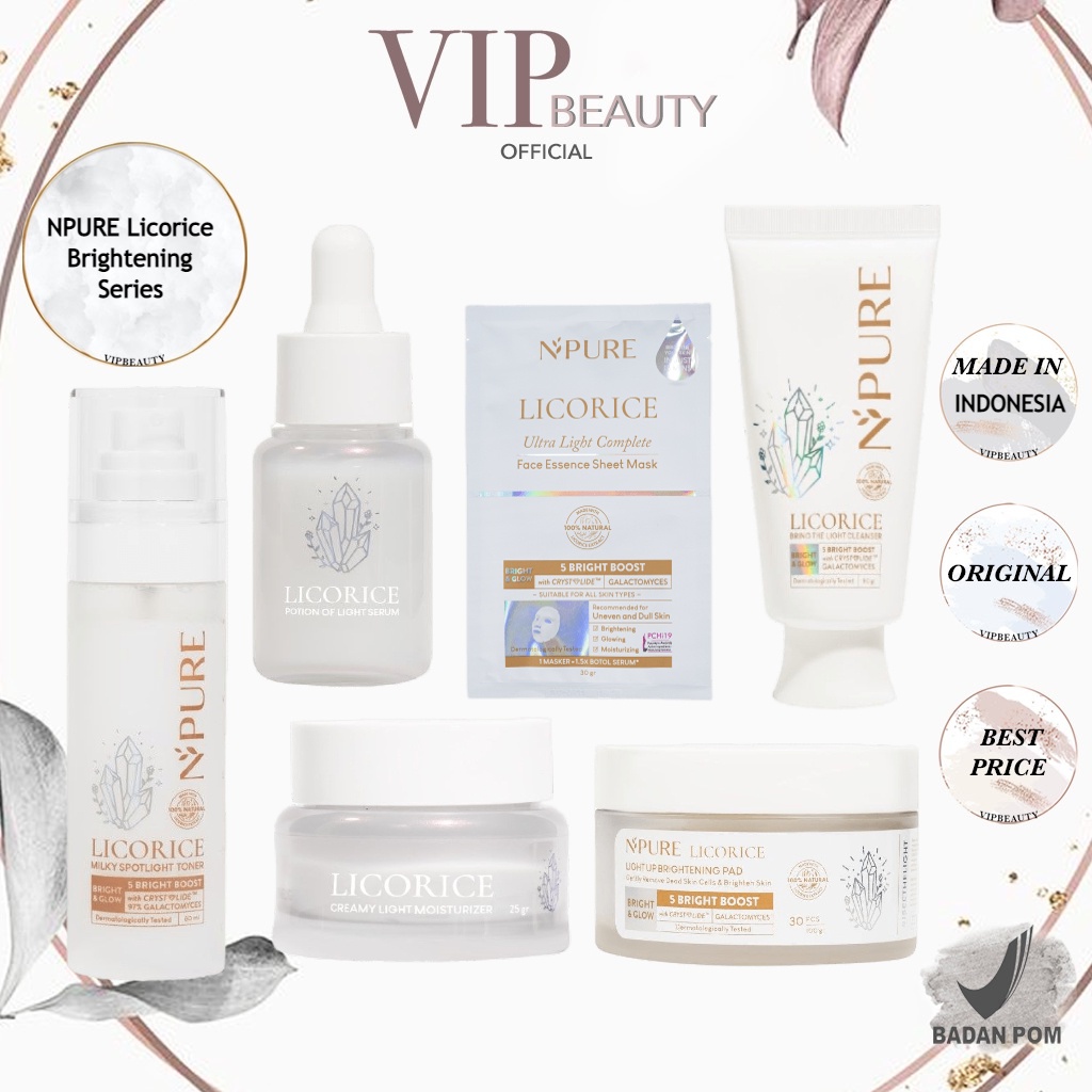 Jual NPURE Licorice Brightening Series The Light Cleanser Milky