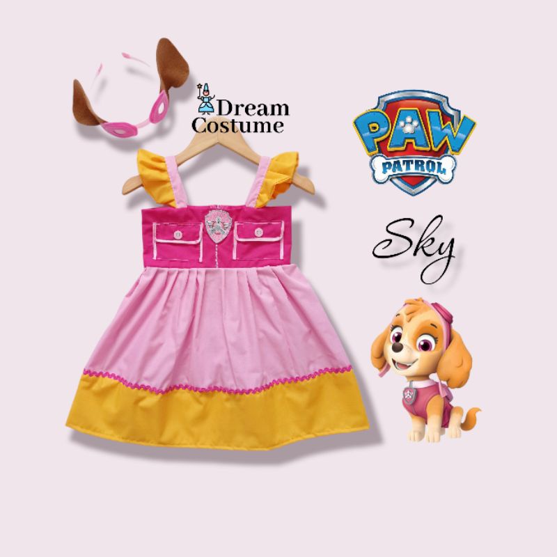 Jual Sky Dress Costume, Paw Patrol 