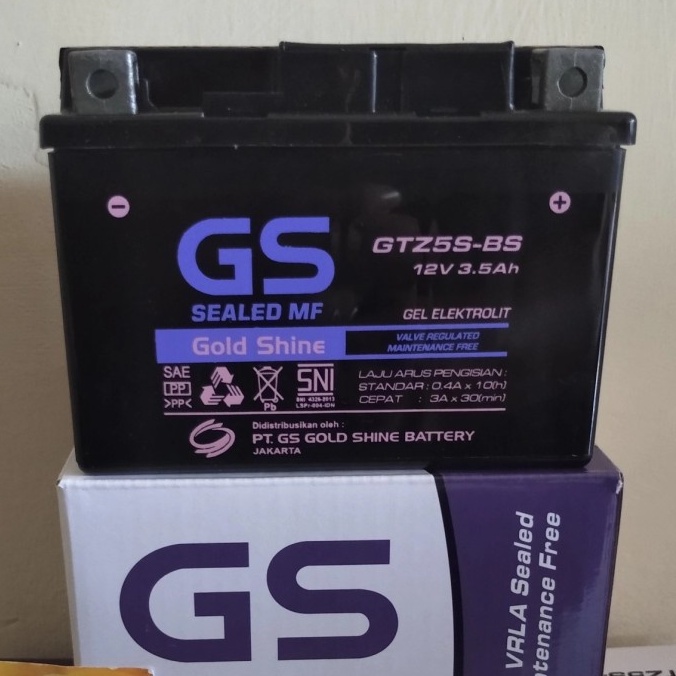 Jual Aki GS GTZ5S Beat Spacy Scoopy Genio Vario 110CC Motor Honda Gold